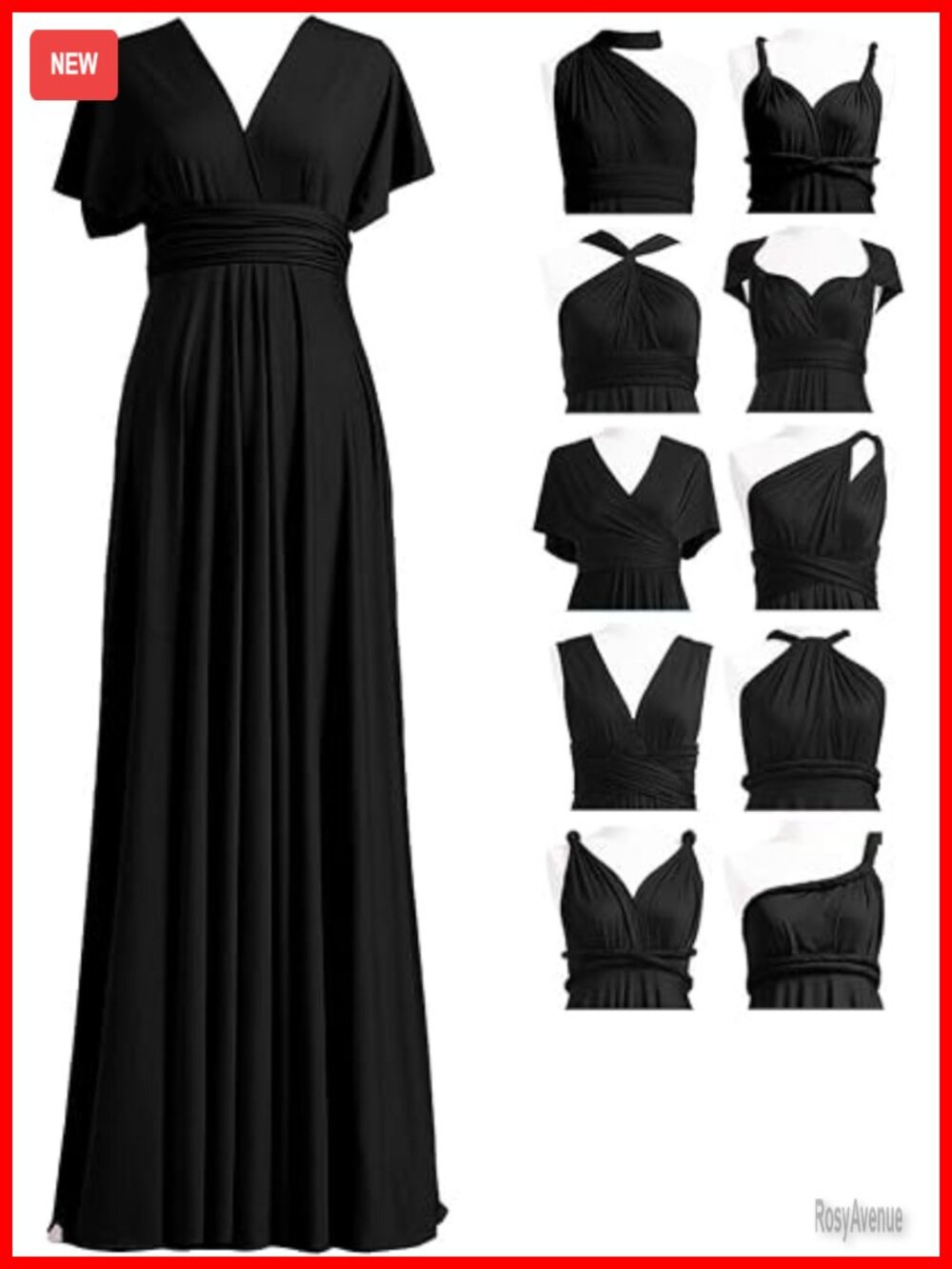 Convertible Infinity Dress with Bandeau, Multi-Way Twist Wrap Dress, Plus Size